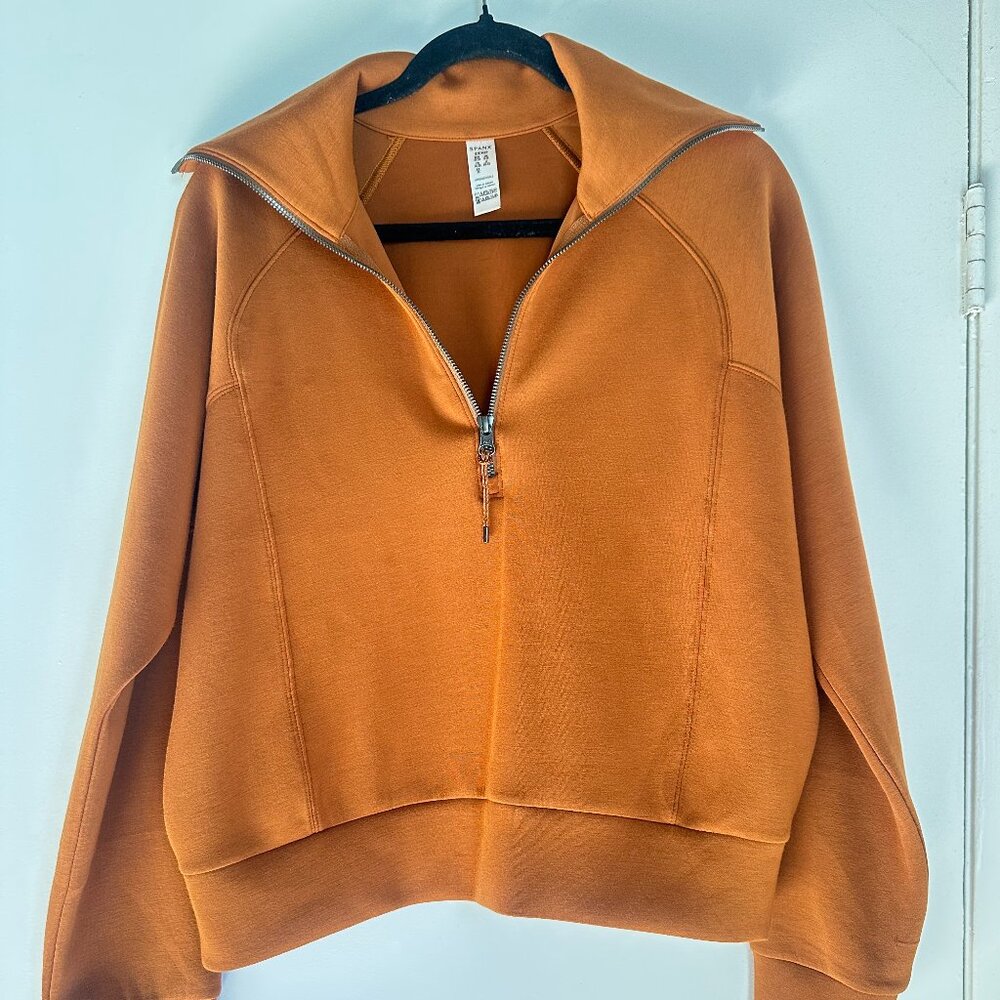 SPANX AirEssentials Half Zip - Burnt Orange Small